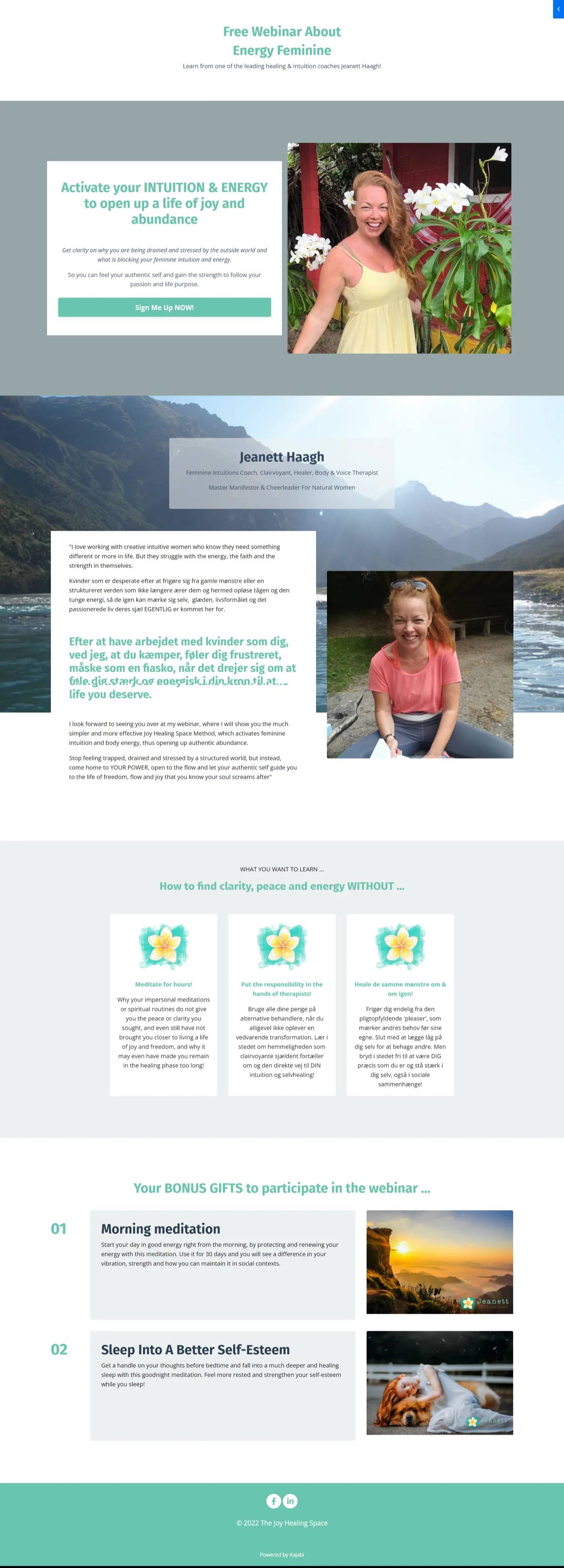 Evergreen Webinar Funnel Build for Jeanett Haagh