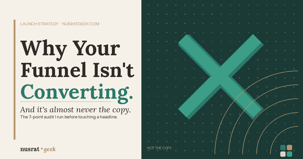 Why Your Funnel Isn't Converting (And It's Almost Never the Copy)