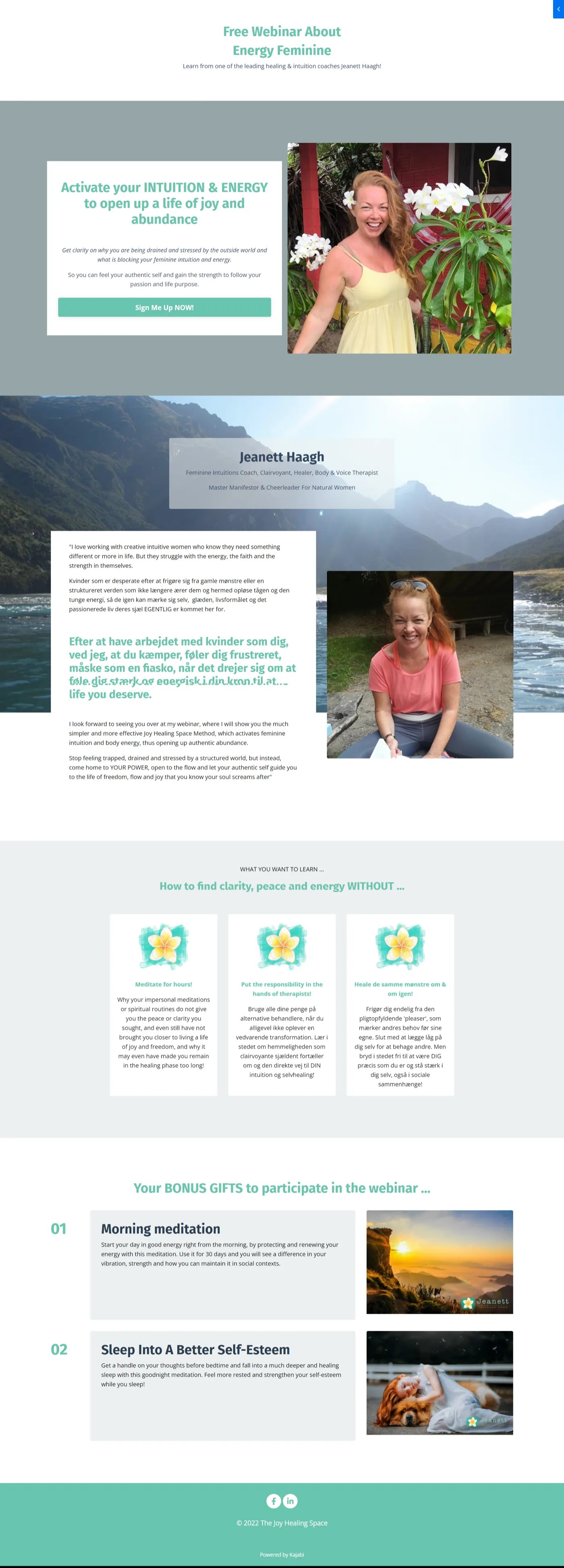 Evergreen Webinar Funnel Build for Jeanett Haagh