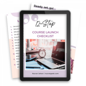 Course Launch Checklist Nusrat Jahan Llc Course Launch Checklist Nusrat Jahan Llc