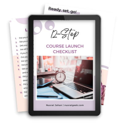 12 Step Course Launch Checklist